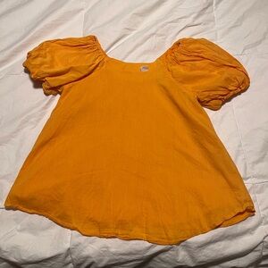 Maeve by Anthropologie Puff Sleeve XX-Small Blouse in dandelion Yellow